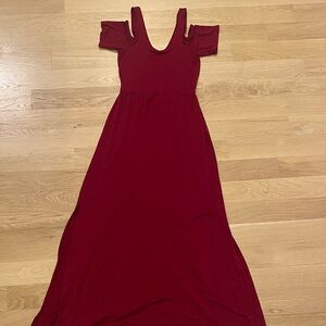 Loveappella Burgundy Maxi Dress